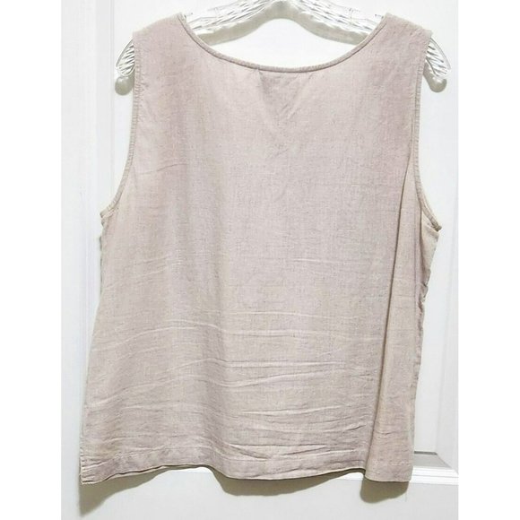 Coldwater Creek Women's Linen Blend Tank - Picture 2 of 6